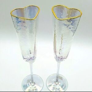 Heart Shape Champagne Glasses (set of 2)